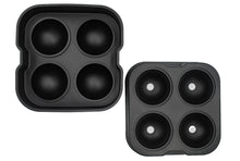 Load image into Gallery viewer, 4-Cavity Silicone Ice Ball Tray (Black)
