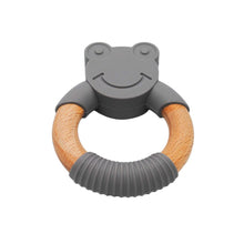Load image into Gallery viewer, Silicone and Wood Animal Teethers