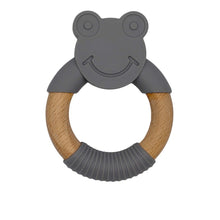 Load image into Gallery viewer, Silicone and Wood Animal Teethers