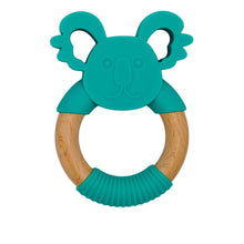 Load image into Gallery viewer, Silicone and Wood Animal Teethers
