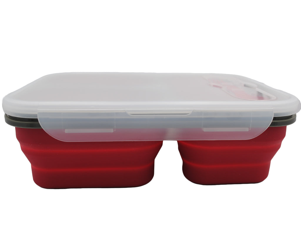 3 Compartment Silicone Lunch Box (Collapsable)