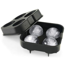 Load image into Gallery viewer, 4-Cavity Silicone Ice Ball Tray (Black)
