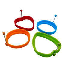Load image into Gallery viewer, Silicone Cooking Rings (4 Pack - 2 Round/2 Heart)
