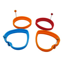 Load image into Gallery viewer, Silicone Cooking Rings (4 Pack - 2 Round/2 Heart)
